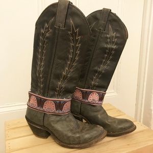 Taupe Vintage Cowboy Boots